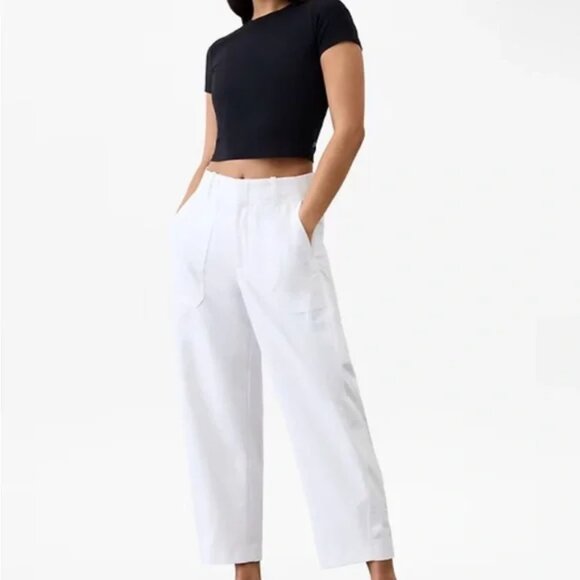 Athleta Pants - Athleta White Skyline Utility Barrel Pant Pants NWT 2 P